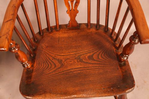 A PAIR OF YEW WOOD LOW BACK WINDSOR CHAIRS ROCKLEY - ADDITIONAL PHOTO 5