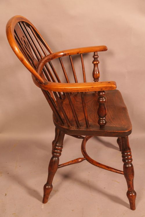 A PAIR OF YEW WOOD LOW BACK WINDSOR CHAIRS ROCKLEY - ADDITIONAL PHOTO 7
