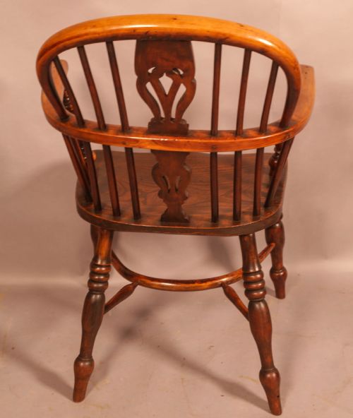 A PAIR OF YEW WOOD LOW BACK WINDSOR CHAIRS ROCKLEY - ADDITIONAL PHOTO 8
