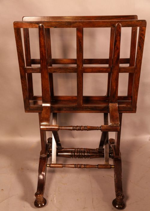 A RARE COUNTRY HOUSE FOLIO STAND IN ROSEWOOD - ADDITIONAL PHOTO 1