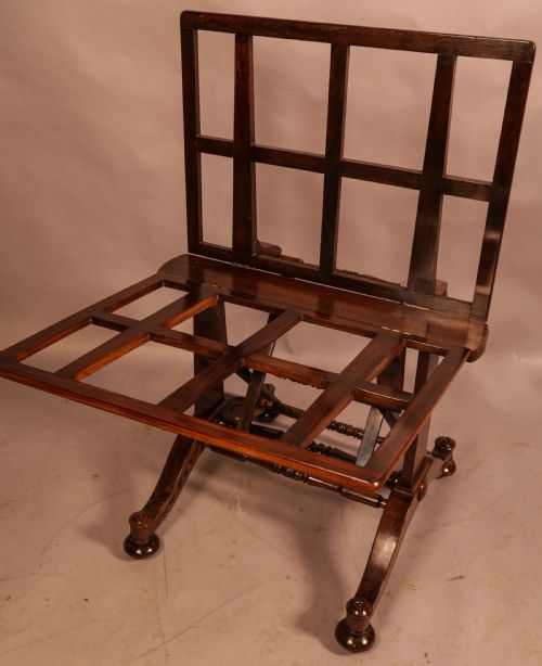 A RARE COUNTRY HOUSE FOLIO STAND IN ROSEWOOD - ADDITIONAL PHOTO 8