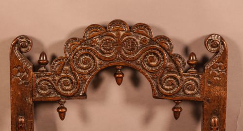 A 17TH CENTURY DERBYSHIRE BACK STOOL - ADDITIONAL PHOTO 1