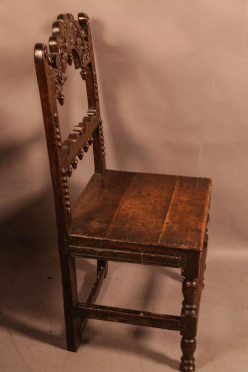A 17TH CENTURY DERBYSHIRE BACK STOOL - ADDITIONAL PHOTO 6