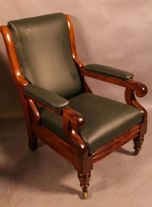 a super william iv reclining library armchair - CATEGORY: ANTIQUE CHAIRS - DATED 19TH CENTURY