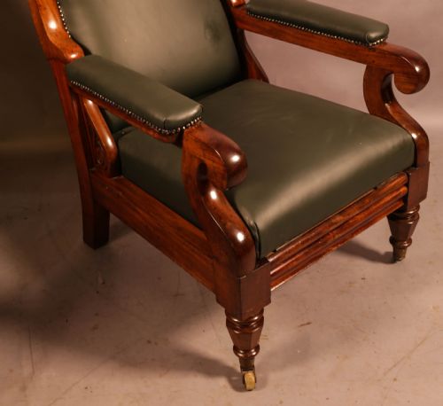 A SUPER WILLIAM IV RECLINING LIBRARY ARMCHAIR - ADDITIONAL PHOTO 1
