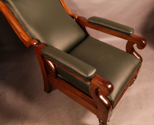 A SUPER WILLIAM IV RECLINING LIBRARY ARMCHAIR - ADDITIONAL PHOTO 3
