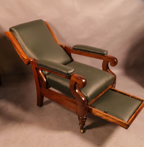 A SUPER WILLIAM IV RECLINING LIBRARY ARMCHAIR - ADDITIONAL PHOTO 5