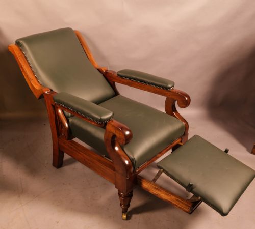 A SUPER WILLIAM IV RECLINING LIBRARY ARMCHAIR - ADDITIONAL PHOTO 6