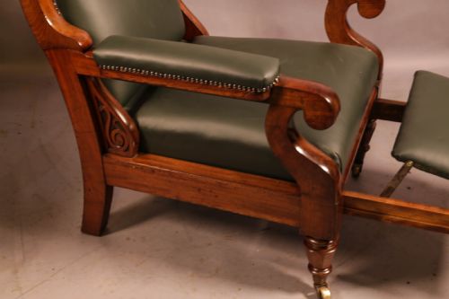 A SUPER WILLIAM IV RECLINING LIBRARY ARMCHAIR - ADDITIONAL PHOTO 10