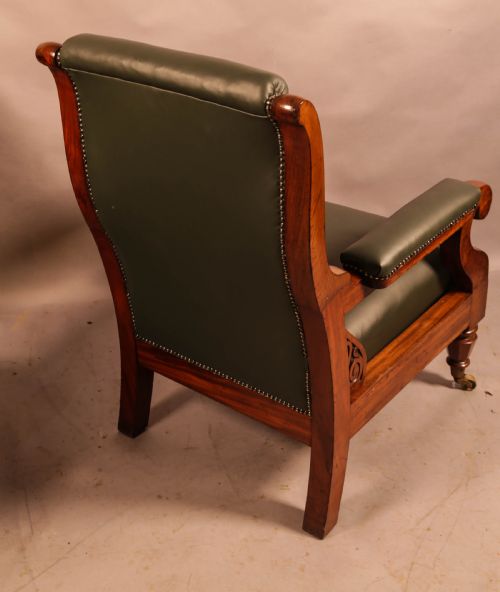 A SUPER WILLIAM IV RECLINING LIBRARY ARMCHAIR - ADDITIONAL PHOTO 11