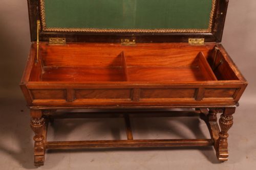 A VICTORIAN DUET STOOL IN MAHOGANY MANCHESTER MAKER - ADDITIONAL PHOTO 3