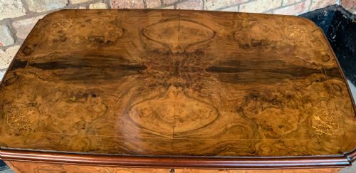 A VICTORIAN BURR WALNUT LADIES SEWING STAND - ADDITIONAL PHOTO 7