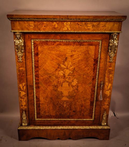 a super quality burr walnut pier cabinet c 1850 - CATEGORY: ANTIQUE CUPBOARDS - DATED VICTORIAN