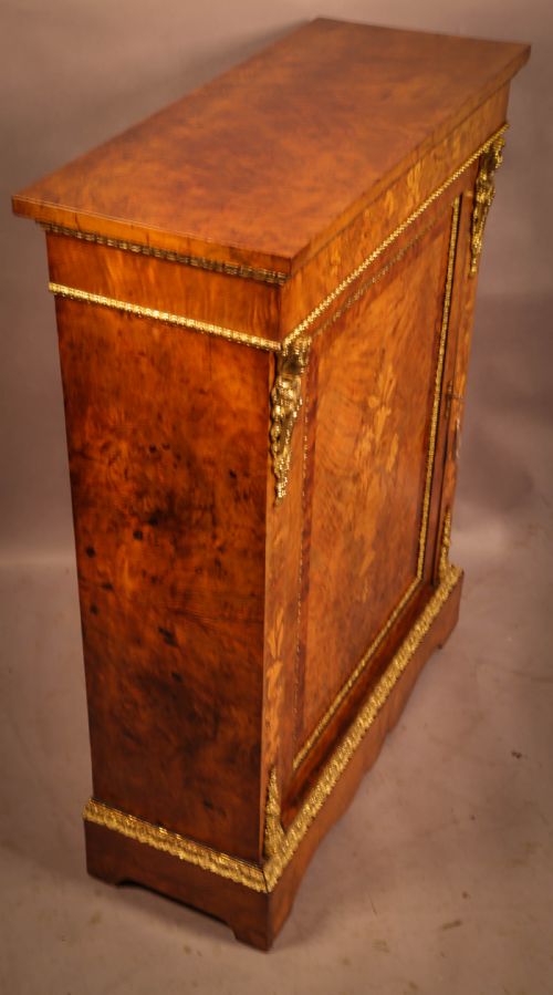 A SUPER QUALITY BURR WALNUT PIER CABINET C 1850 - ADDITIONAL PHOTO 1