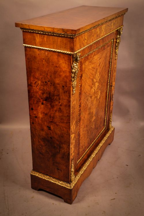 A SUPER QUALITY BURR WALNUT PIER CABINET C 1850 - ADDITIONAL PHOTO 7