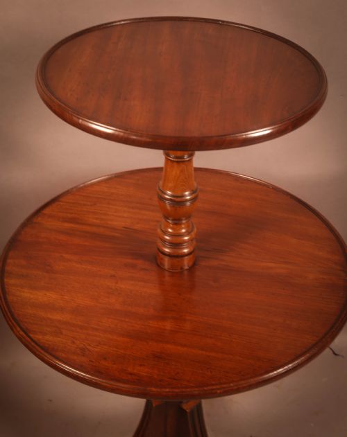 A GEORGIAN MAHOGANY DUMB WAITER - ADDITIONAL PHOTO 2