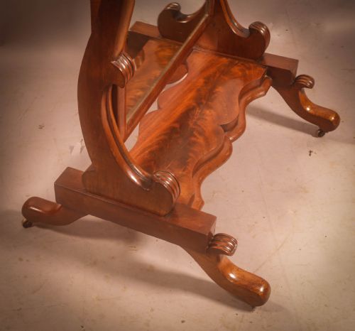 A VICTORIAN MAHOGANY CHEVAL MIRROR - ADDITIONAL PHOTO 7