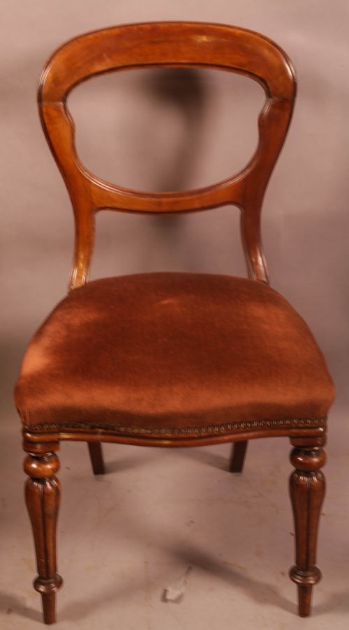 A RARE SET OF 8 VICTORIAN DINING CHAIRS 2 CARVERS - ADDITIONAL PHOTO 5