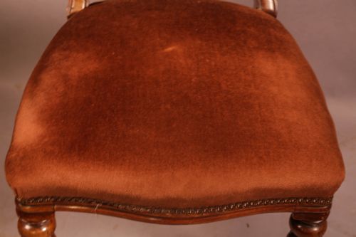 A RARE SET OF 8 VICTORIAN DINING CHAIRS 2 CARVERS - ADDITIONAL PHOTO 8
