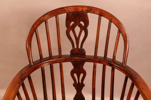 A YEW WOOD LOW BACK WINDSOR CHAIR ROCKLEY MAKER - ADDITIONAL PHOTO 6