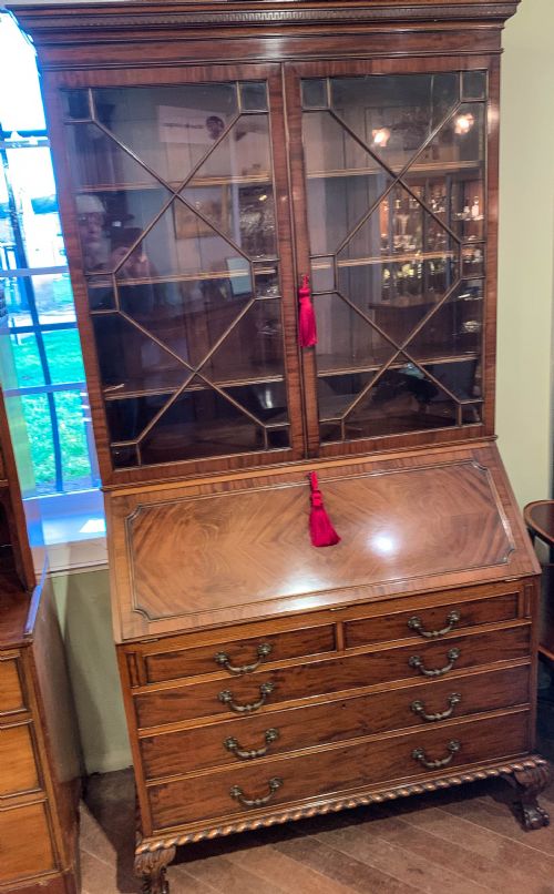 a super quality writing desk and bookcase by waring and gillow - CATEGORY: ANTIQUE BUREAU - DATED 1920