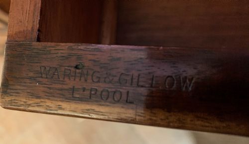 A SUPER QUALITY WRITING DESK AND BOOKCASE BY WARING AND GILLOW - ADDITIONAL PHOTO 11