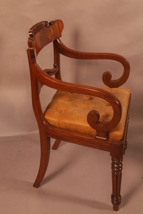 A GOOD QUALITY PAIR OF WILLIAM IV CARVER CHAIRS - ADDITIONAL PHOTO 8