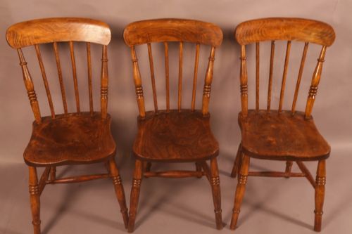 A SET OF 6 19TH CENTURY KITCHEN CHAIRS - ADDITIONAL PHOTO 4