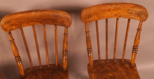 A SET OF 6 19TH CENTURY KITCHEN CHAIRS - ADDITIONAL PHOTO 7