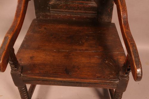 A SUPER 17TH CENTURY WAINSCOTT CHAIR CARVING FANTASTIC - ADDITIONAL PHOTO 7
