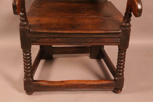 A SUPER 17TH CENTURY WAINSCOTT CHAIR CARVING FANTASTIC - ADDITIONAL PHOTO 8