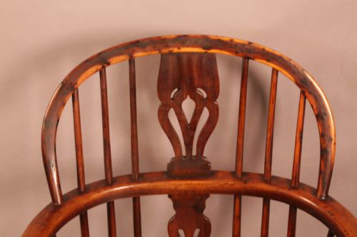 A GOOD WORKSOP YEW WOOD WINDSOR CHAIR GABBITASS - ADDITIONAL PHOTO 6