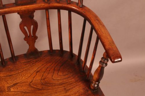 A GOOD WORKSOP YEW WOOD WINDSOR CHAIR GABBITASS - ADDITIONAL PHOTO 8