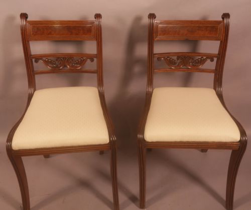 A SUPERB SET OF 8 REGENCY DINING CHAIRS SABRE LEG - ADDITIONAL PHOTO 3