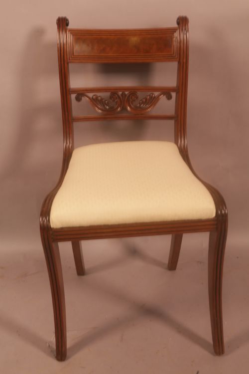 A SUPERB SET OF 8 REGENCY DINING CHAIRS SABRE LEG - ADDITIONAL PHOTO 4