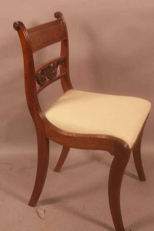 A SUPERB SET OF 8 REGENCY DINING CHAIRS SABRE LEG - ADDITIONAL PHOTO 5