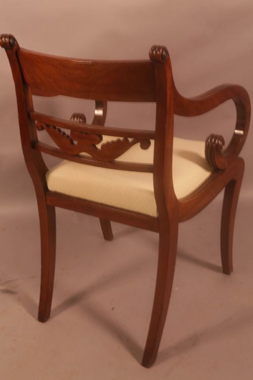 A SUPERB SET OF 8 REGENCY DINING CHAIRS SABRE LEG - ADDITIONAL PHOTO 9