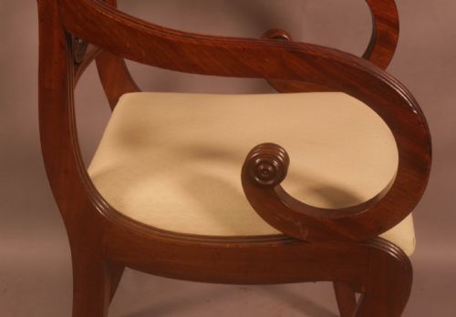 A SUPERB SET OF 8 REGENCY DINING CHAIRS SABRE LEG - ADDITIONAL PHOTO 11