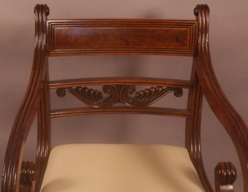 A SUPERB SET OF 8 REGENCY DINING CHAIRS SABRE LEG - ADDITIONAL PHOTO 14