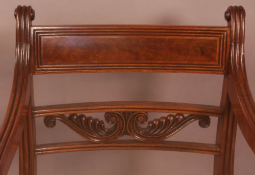 A SUPERB SET OF 8 REGENCY DINING CHAIRS SABRE LEG - ADDITIONAL PHOTO 15