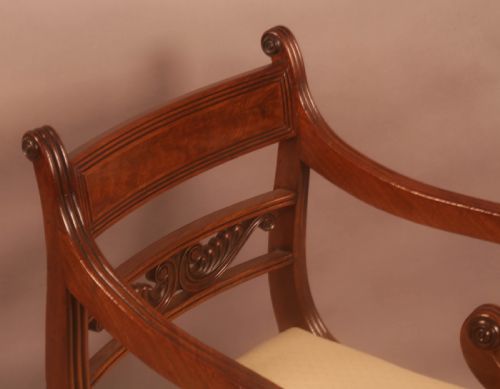 A SUPERB SET OF 8 REGENCY DINING CHAIRS SABRE LEG - ADDITIONAL PHOTO 16