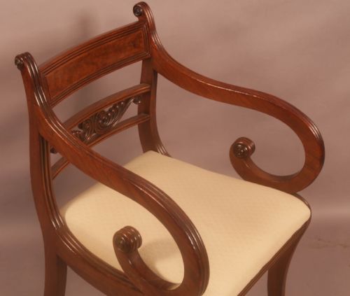 A SUPERB SET OF 8 REGENCY DINING CHAIRS SABRE LEG - ADDITIONAL PHOTO 17