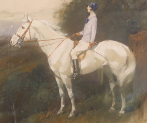 A PAIR OF WATERCOLOURS BY T P LEDDIE EQUESTRIAN SUBJECT - ADDITIONAL PHOTO 2