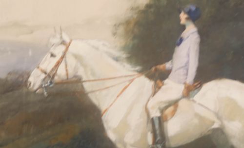 A PAIR OF WATERCOLOURS BY T P LEDDIE EQUESTRIAN SUBJECT - ADDITIONAL PHOTO 4