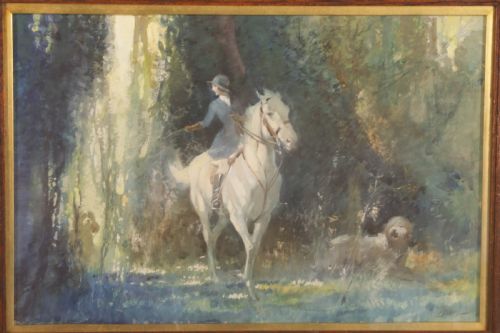 A PAIR OF WATERCOLOURS BY T P LEDDIE EQUESTRIAN SUBJECT - ADDITIONAL PHOTO 5