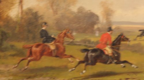 A SET OF 4 OIL PAINTINGS BY RUDOLPH STONE 1848 1914 HUNTING SCENE - ADDITIONAL PHOTO 6