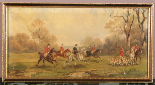A SET OF 4 OIL PAINTINGS BY RUDOLPH STONE 1848 1914 HUNTING SCENE - ADDITIONAL PHOTO 7