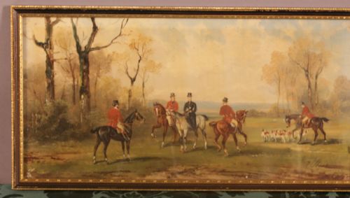 A SET OF 4 OIL PAINTINGS BY RUDOLPH STONE 1848 1914 HUNTING SCENE - ADDITIONAL PHOTO 10