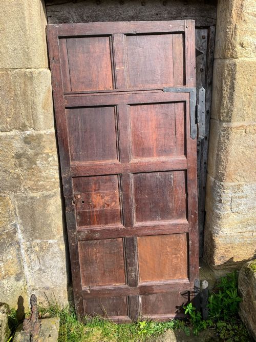 a 17th century internal oak door york minster - CATEGORY: ANTIQUE MISCELLANEOUS - DATED 17TH CENTURY