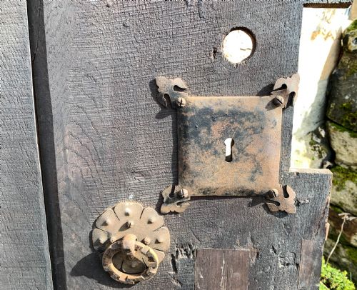 A FANTASTIC 17TH CENTURY OAK DOOR GOTHIC YORK MINSTER - ADDITIONAL PHOTO 4